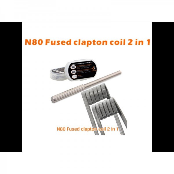 GEEK VAPE - 4 + 4 Pack N80 Fused Clapton Coil F203 2 in 1