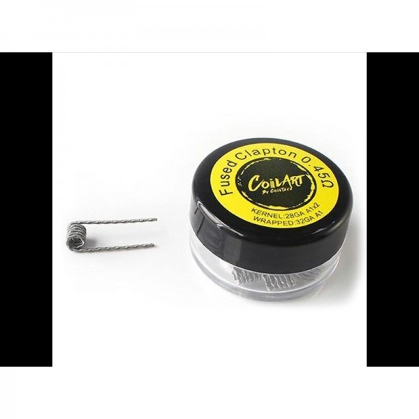 COILART - 10 x Prebuild Fused Clapton Coil 0.45 Ohm ( 2x 28GA /32GA) - P3