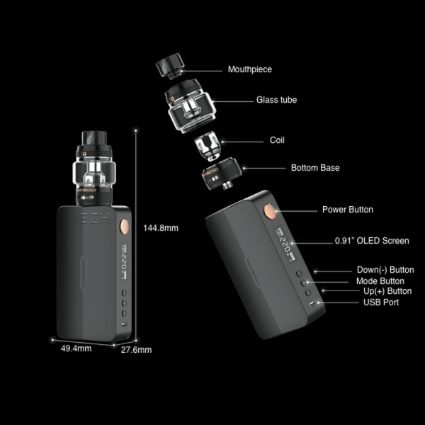 VAPORESSO - GEN X 220W Mod + NRG-S Verdampfer