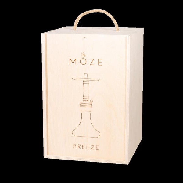 MOZE - Breeze Clear Premium Shisha Set Silver/Blue