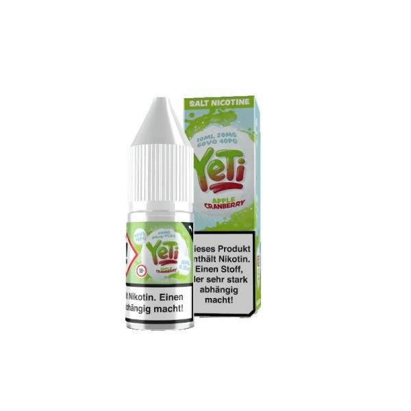 Yeti Apple Cranberry Nikotinsalz Liquid mit Steuerzeichen 10ml