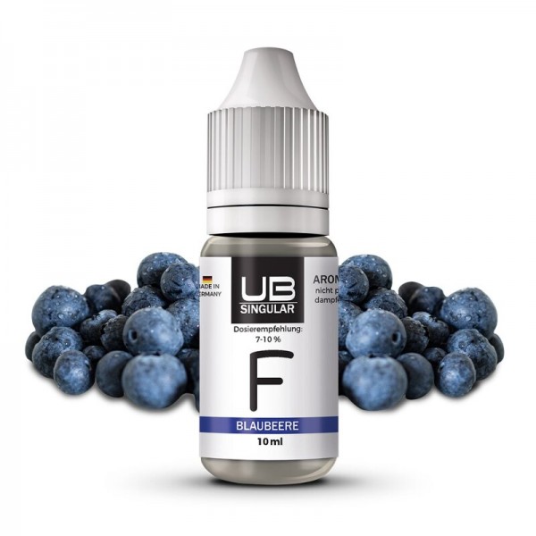 ULTRABIO SINGULAR - Blaubeere Aroma 10ml mit Steuerzeichen