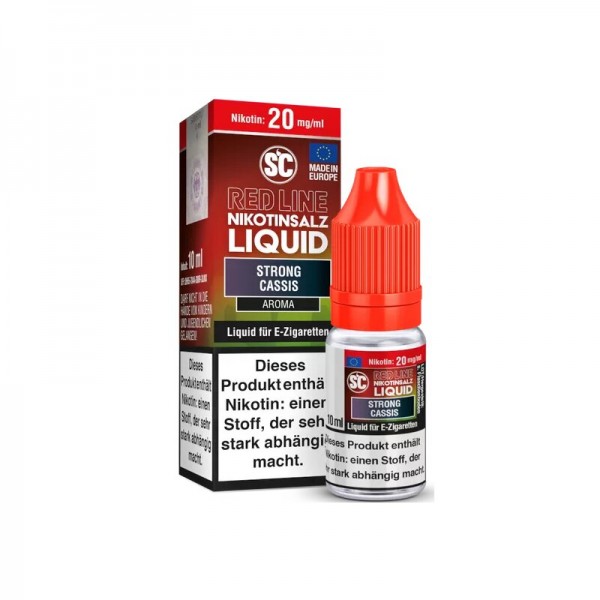 SC - RED LINE - Nikotinsalz Liquid Strong Cassis 10ml mit Steuerzeichen