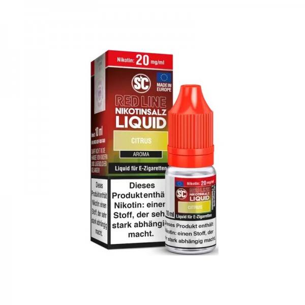 SC - RED LINE - Nikotinsalz Liquid Citrus 10ml mit Steuerzeichen