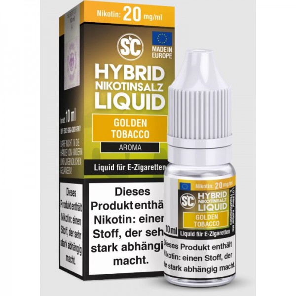 SC - Hybridnikotinsalz Liquid Golden Tobacco mit Steuerzeichen 10ml