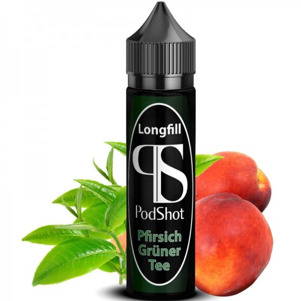 PODSHOT - Pfirsich Grüner Tee Longfill Aroma 5ml mit Steuerzeichen