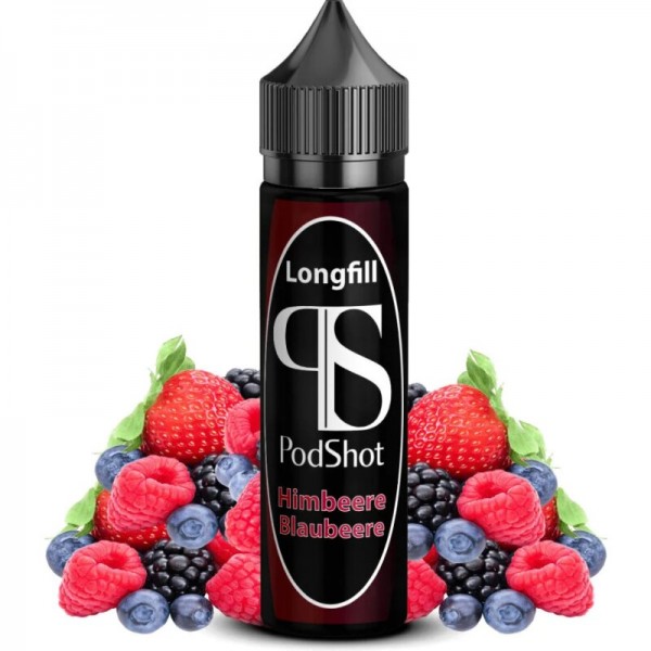 PODSHOT - Himbeere Blaubeere Longfill Aroma 5ml mit Steuerzeichen