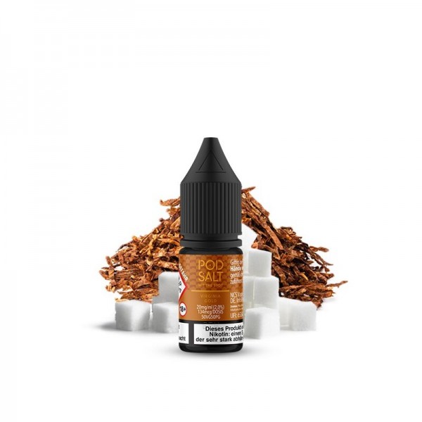 PODSALT - ORIGIN - VIRGINIA GOLD 10ml Nikotinsalzliquid mit Steuerzeichen