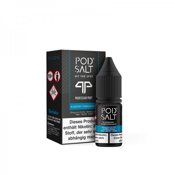 POD SALT - Fusion - Professor Puff - Blueberry Pomgranate Nikotinsalz Liquid mit Steuerzeichen