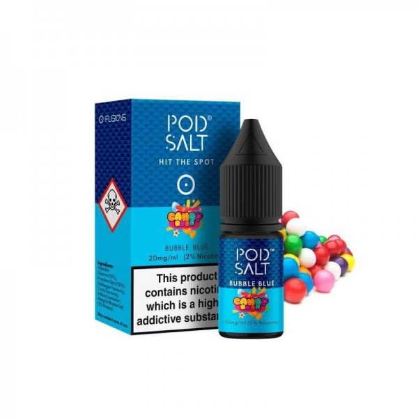 POD SALT - CANDY RUSH - Bubble Blue Nikotinsalzliquid 10ml mit Steuerzeichen