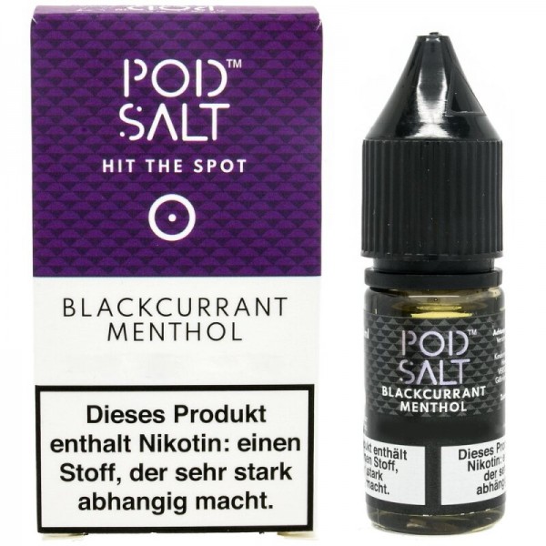 POD SALT - Blackcurrant Menthol Nikotinsalz Liquid mit Steuerzeichen