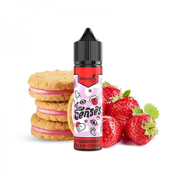 OMERTA LIQUIDS - 5 SENSES - Strawberry Cookies Cream 15ml Longfill Aroma mit Steuerzeichen