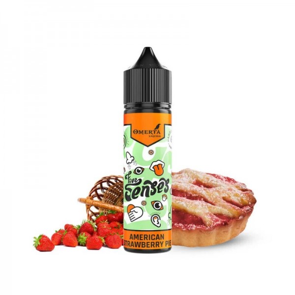 OMERTA LIQUIDS - 5 SENSES - American Strawberry Pie 15ml Longfill Aroma mit Steuerzeichen