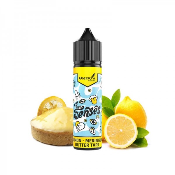 OMERTA LIQUIDS - 5 SENSES - Lemon Meringue Butter Tart 15ml Longfill Aroma mit Steuerzeichen