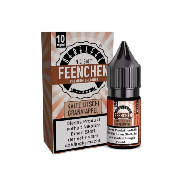 NEBELFEE - FEENCHEN - Kalte Litschi Granatapfel Nikotinsalzliquid 10ml mit Steuerzeichen