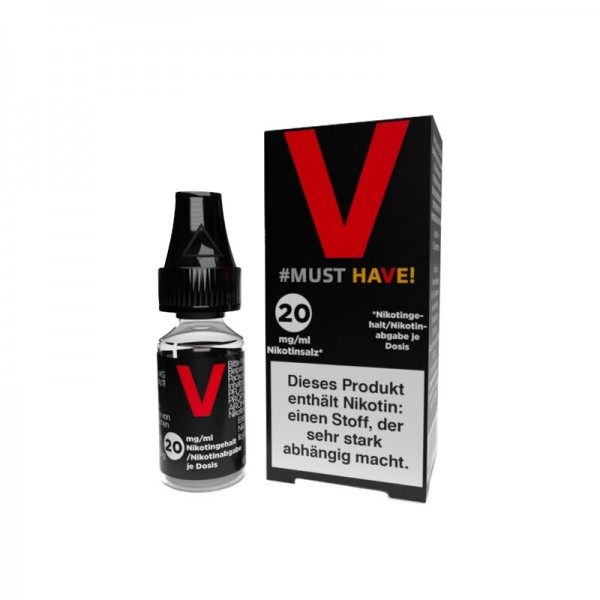 MUST HAVE - V (Erdbeere, Himbeere & Ice) Nikotinsalz 20mg / 10ml mit Steuerzeichen