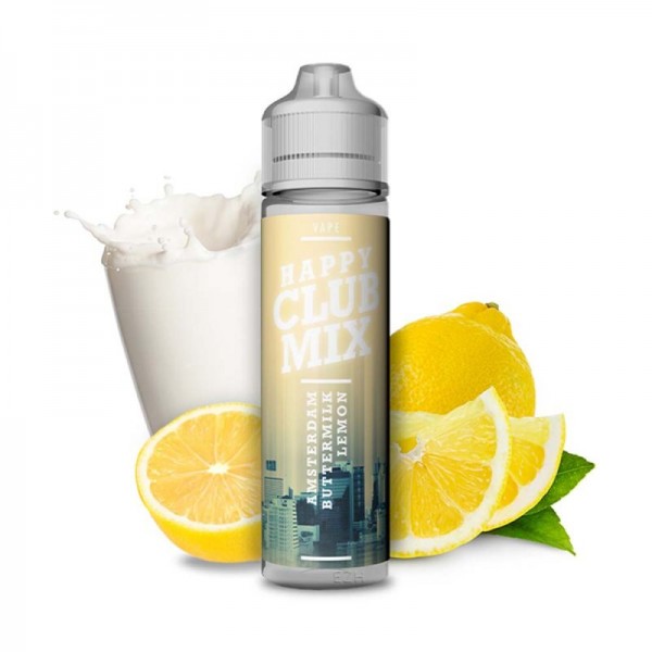 HAPPY CLUB MIX - Amsterdam Buttermilk Lemon Longfill Aroma 10ml mit Steuerzeichen