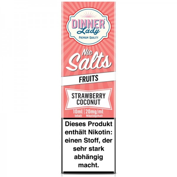 DINNER LADY - STRAWBERRY COCONUT SALT NIC 20mg / 10ml mit Steuerzeichen