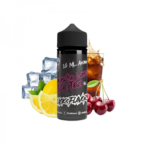 BLACK FLAVOURS - Wildkirsche Lemon Ice Tea Longfill Aroma 10ml mit Steuerzeichen