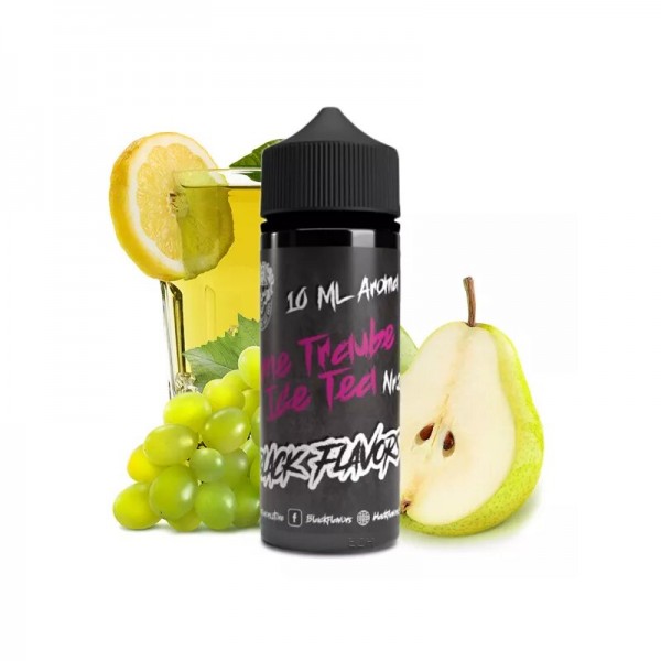 BLACK FLAVOURS - Birne Trauben Ice Tea Longfill Aroma 10ml mit Steuerzeichen