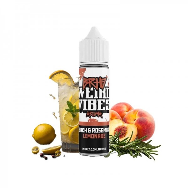 BAREHEAD - Weird Vibes - Peach and Rosemary Lemonade Longfill Aroma 10ml mit Steuerzeichen